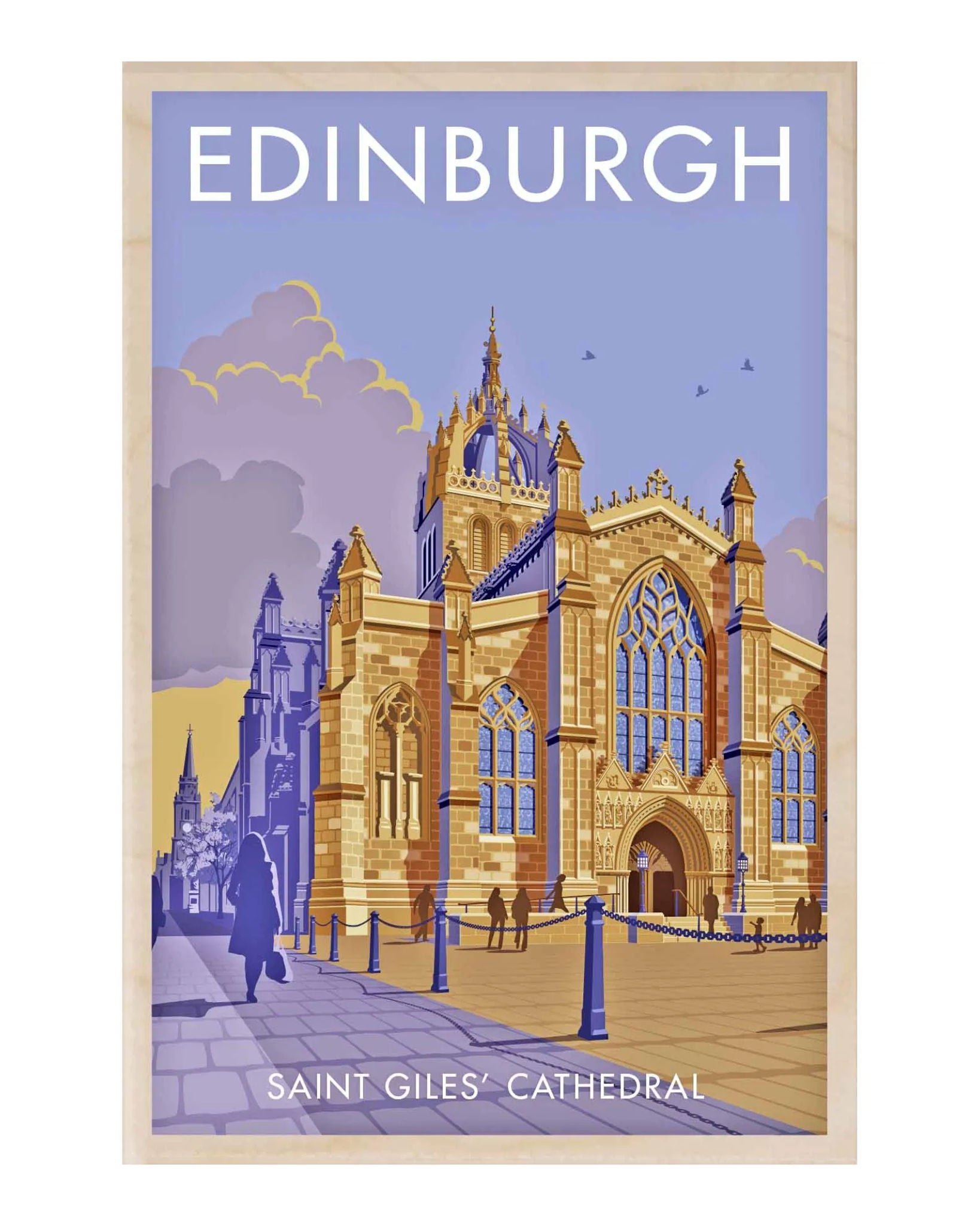 Edinburgh, St Giles Wooden Postcard