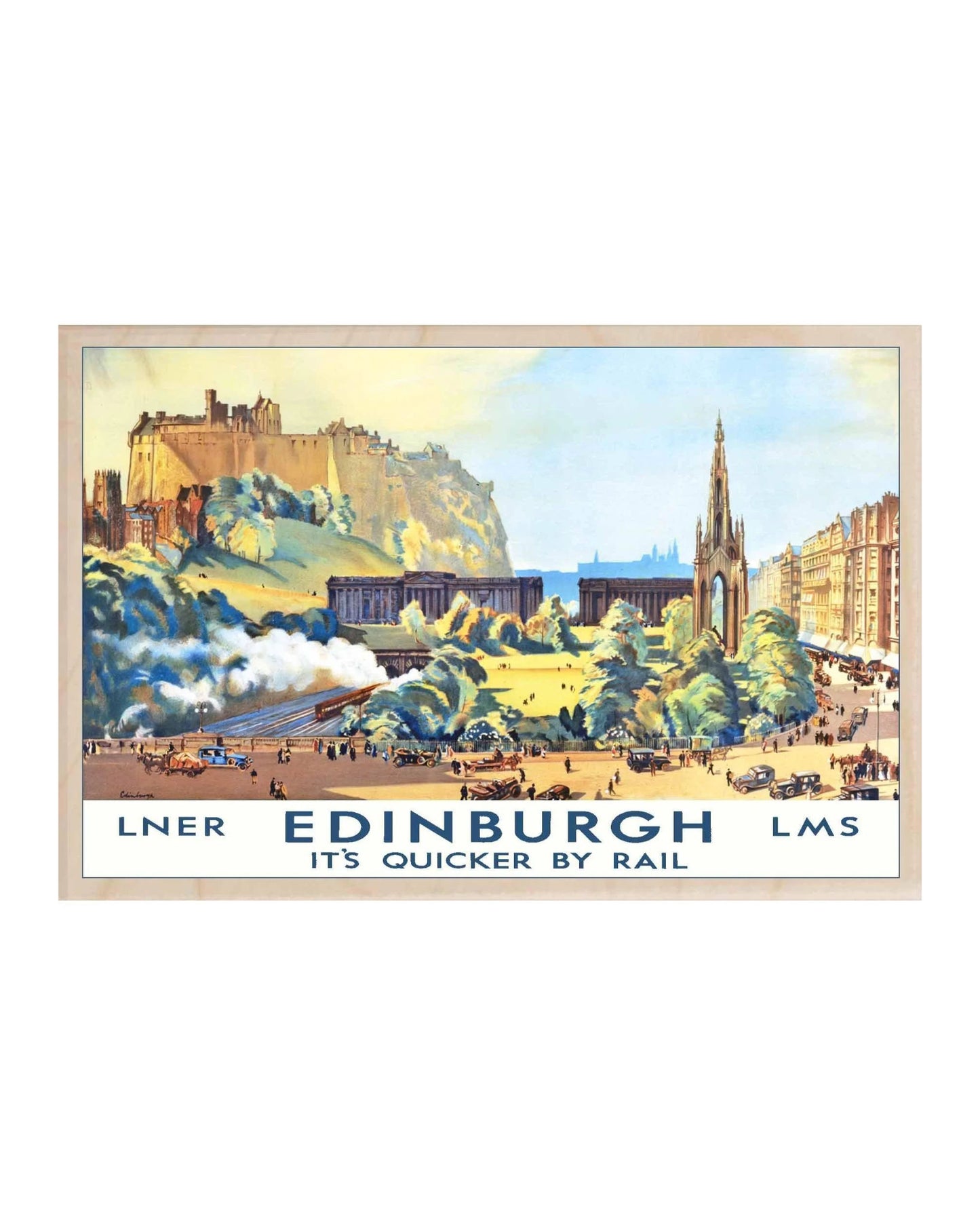 Edinburgh Wooden Postcard