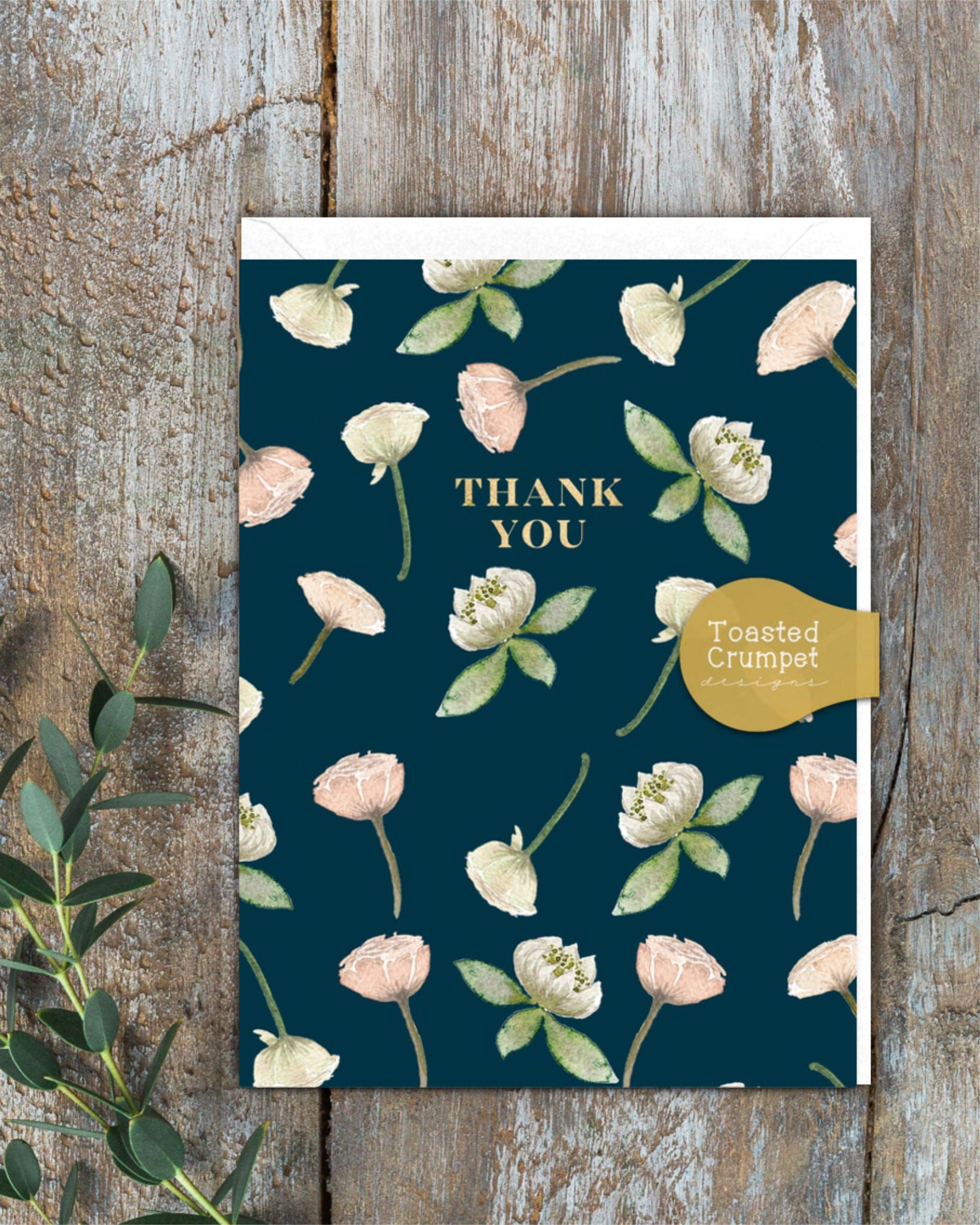 Thank You (Peonies & Waterlilies) Card